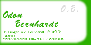 odon bernhardt business card